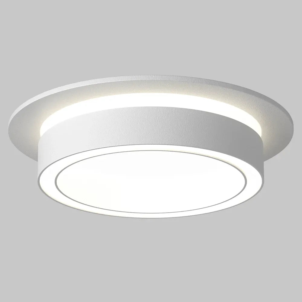 Spot incastrat din Aluminiu/Acrilic Alb H4.15xD10.5cm 12W Orlo