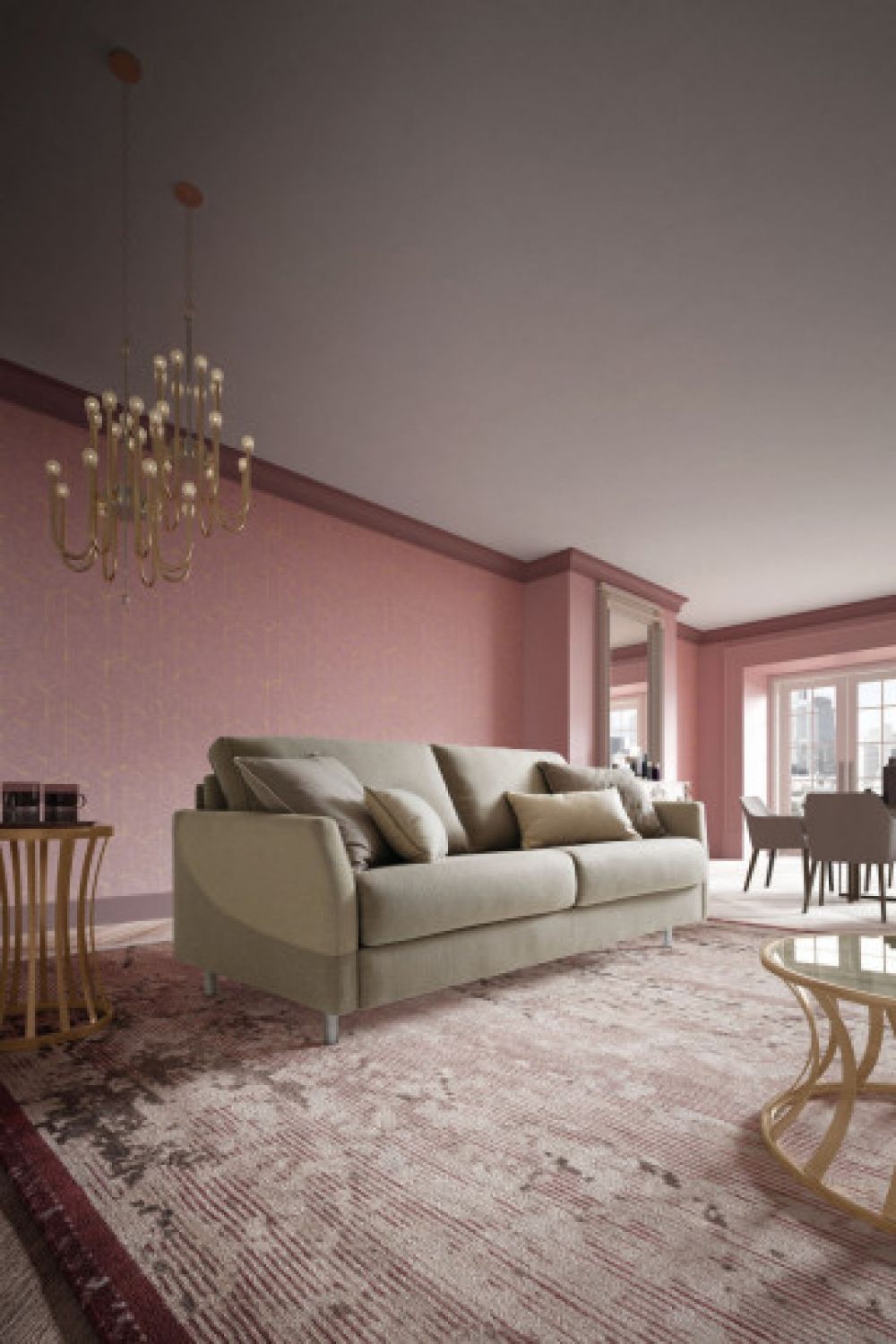 Canapea 2 locuri extensibila cu saltea de 120x190cm Maldive