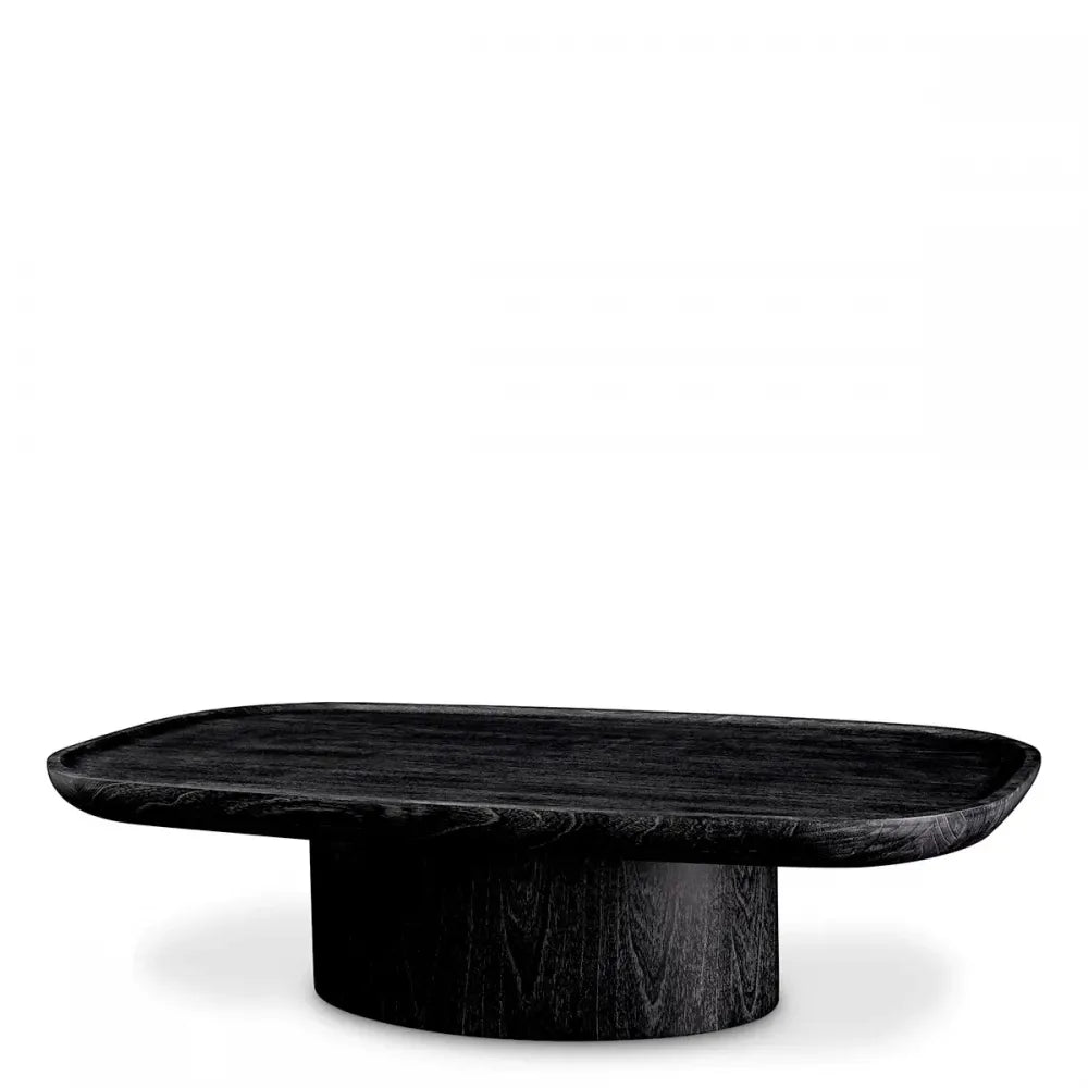 Masuta de cafea Dreptunghiulara din Furnir Gri carbune L140xl79.5cm Rouault Eichholtz