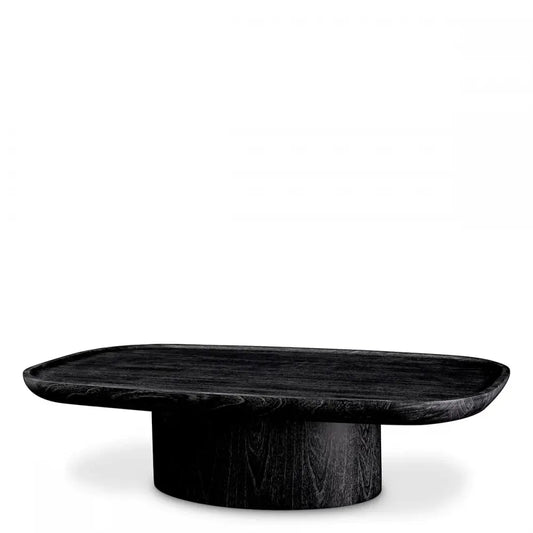 Masuta de cafea Dreptunghiulara din Furnir Gri carbune L140xl79.5cm Rouault Eichholtz