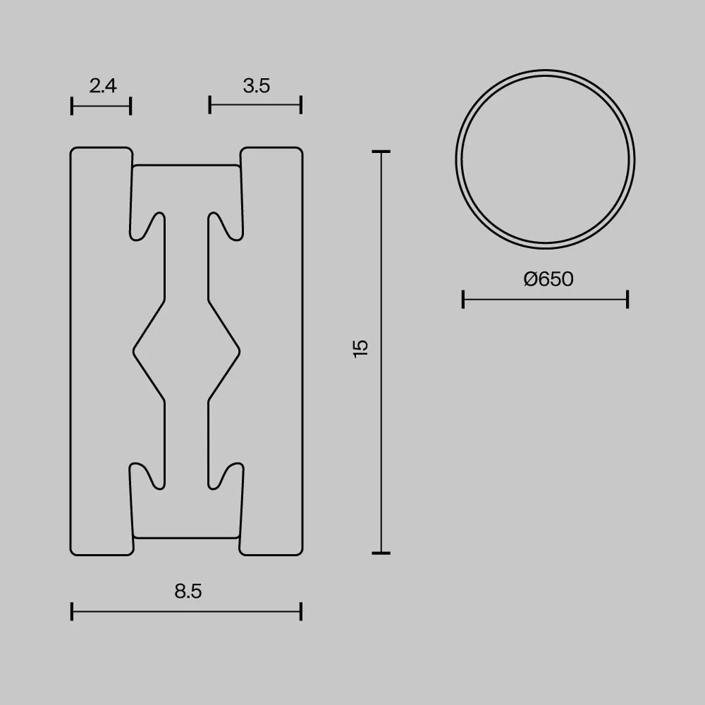 Sina rotunda diametru 65cm Flarity din Aluminiu Alama