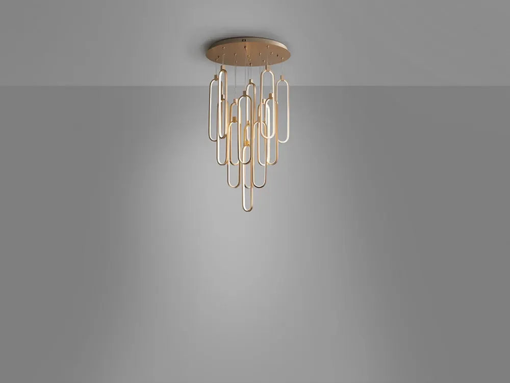 Candelabru din Aluminiu Rose gold H300xD60cm Colette