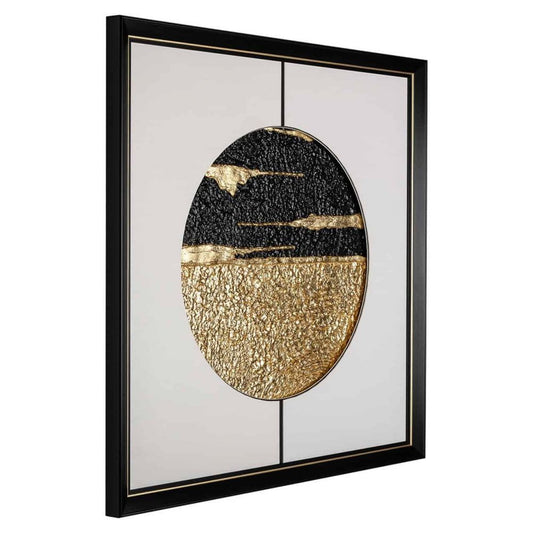 Tablou cu rama din MDF Auriu/Negru L72.5cm Moon Richmond Interiors
