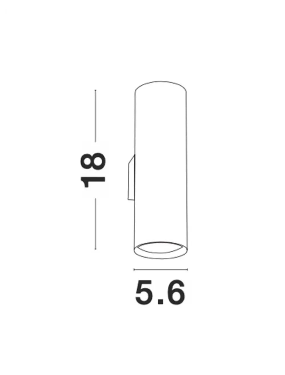Aplica de perete din Aluminiu Alb H18xL5.6cm IP20 NOSA