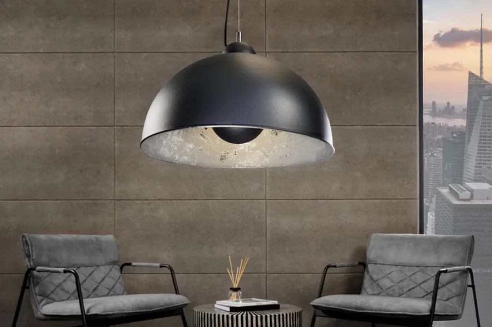 Pendul din Metal Negru/Argintiu D53xH33cm STUDIO