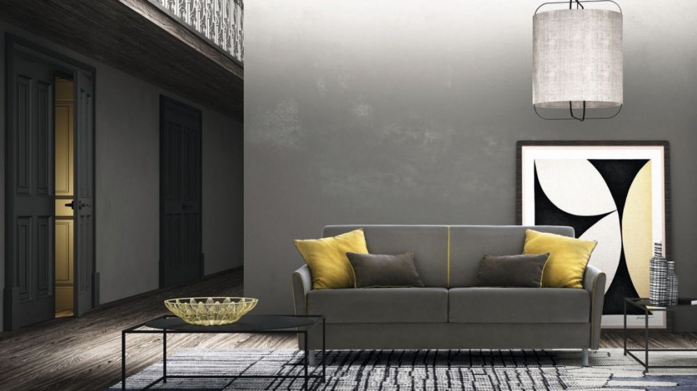 Canapea 3 locuri extensibila cu saltea de 160x190cm Maxi Tahiti