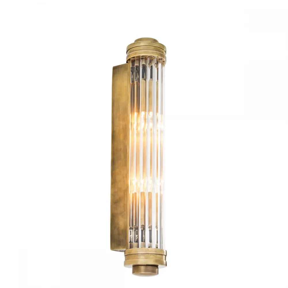 Aplica de perete din Metal Alama si Sticla Transparent H40xL7cm Gascogne S Eichholtz