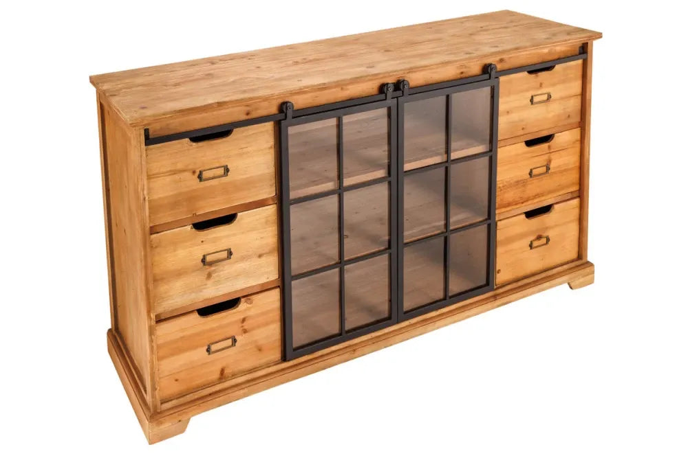 Comoda din Lemn de pin Maro si MDF/Lemn de pin Maro L148xH83cm HERITAGE