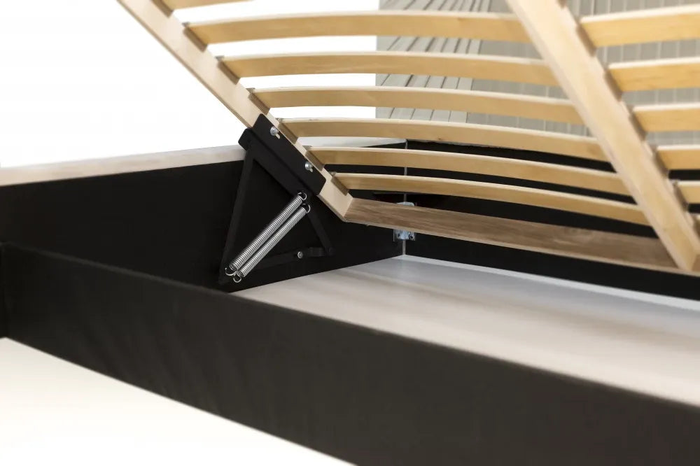Pat 180x200cm tapitat cu Catifea Bej Naomi