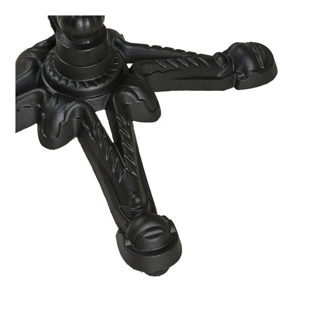 Masa de exterior din Fonta Negru si Aluminiu Gri L60xH73cm Bistro