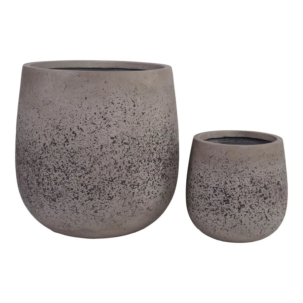 Set 2 ghivece din Ceramica Gri H30/50xD30/50cm Sutton