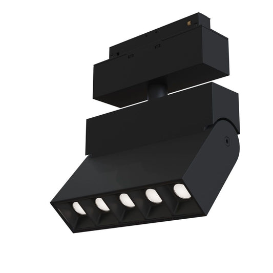 Spot Dreptunghiular pentru sina magnetica din Aluminiu Negru Points L14xH17cm 700lm