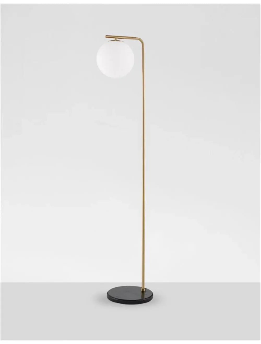 Lampa de podea structura din Metal Negru/Auriu si abajur din Sticla Alb H140xL31cm IP20 ALVAREZ