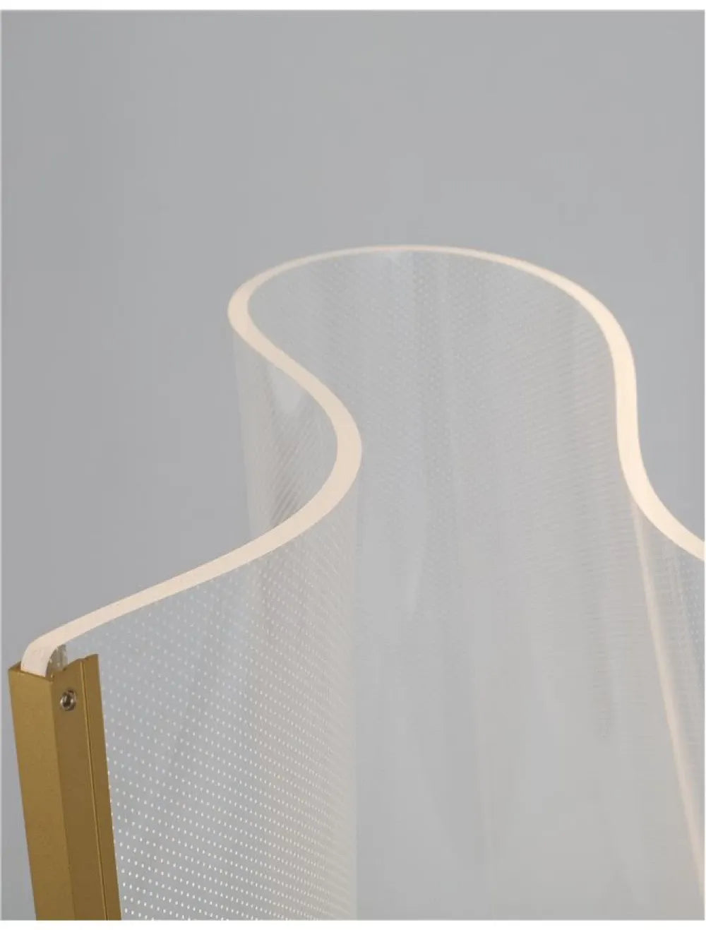 Lampa de podea structura din Aluminiu Auriu si abajur din Acrilic Transparent H105xL80cm IP20 32W 2518lm 3000k SIDERNO