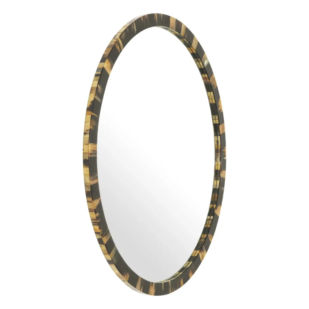 Oglinda cu rama din Corn natural Multicolor D117cm Saint Jerome Eichholtz