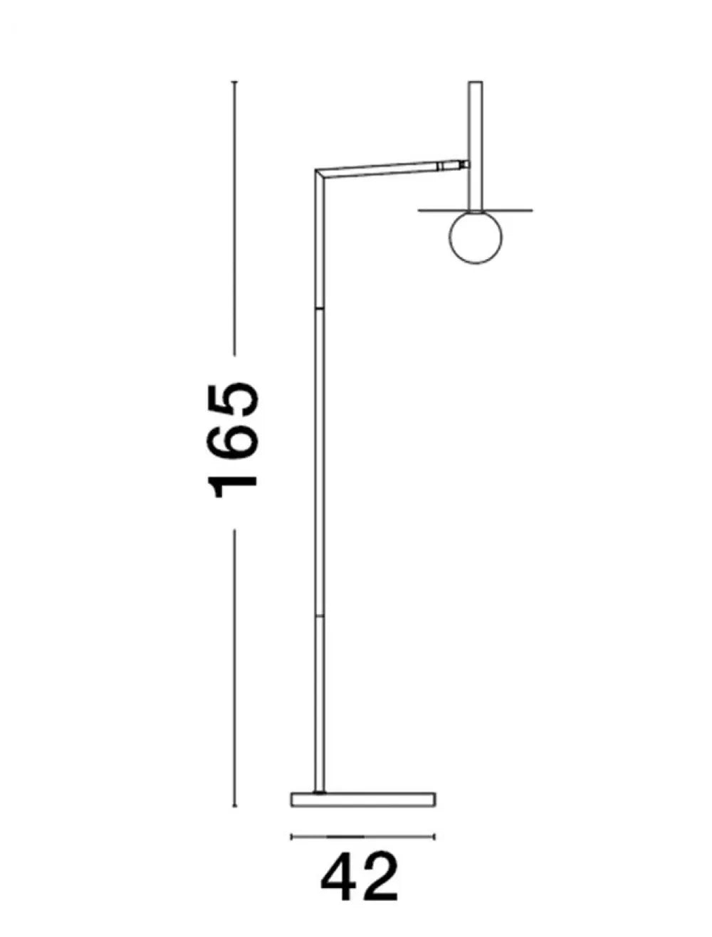 Lampa de podea structura din Metal Auriu si abajur din Sticla Alb H165xL42cm IP20 PIELO