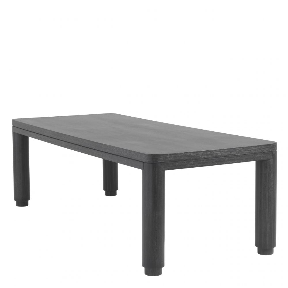 Masa Dreptunghiulara Atelier Eichholtz din Furnir de stejar Negru de 6-8 persoane L240xH76cm