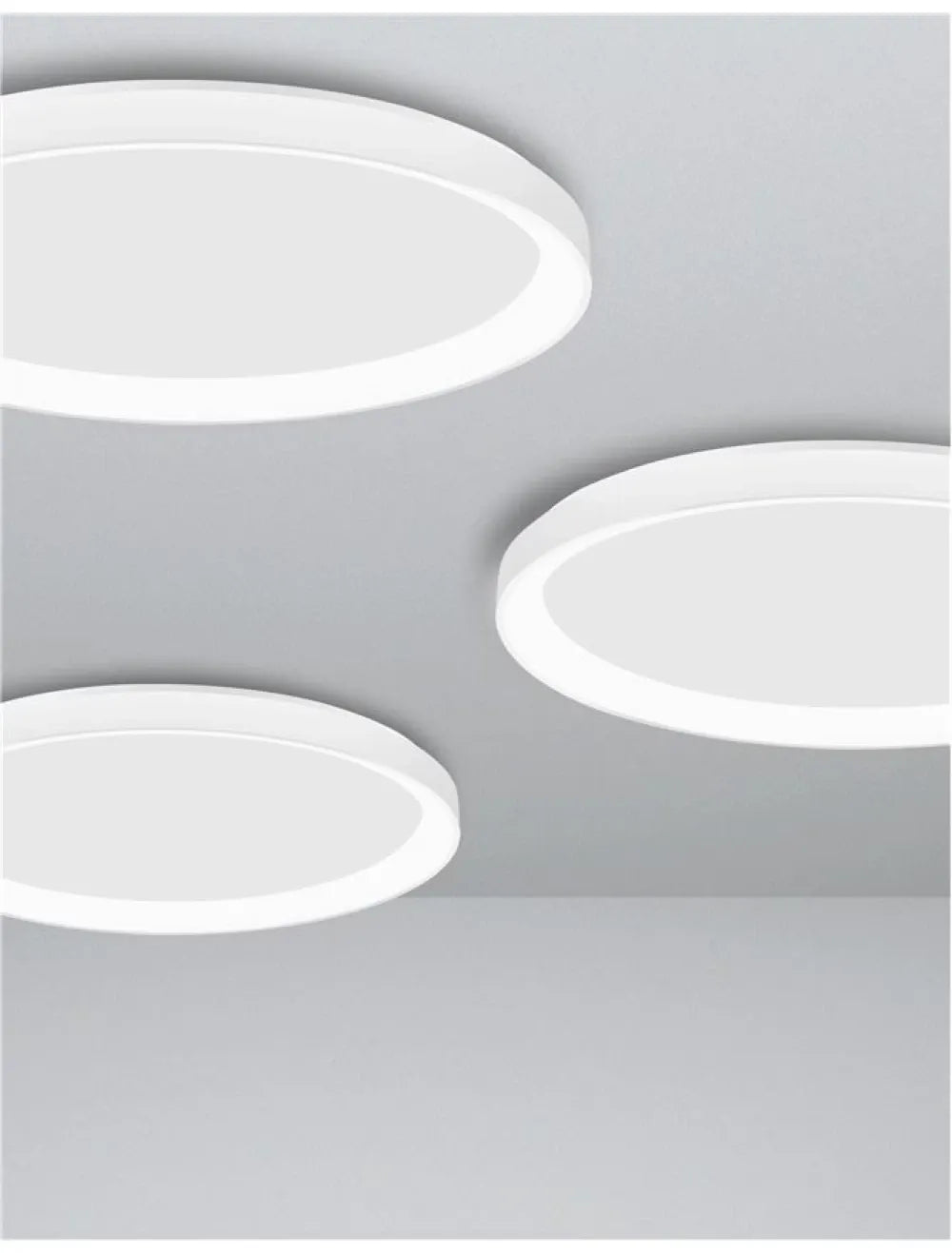 Plafoniera structura din Aluminiu Alb si abajur din Acrilic  H6xL58cm IP20 50W 3134lm 3000k PERTINO