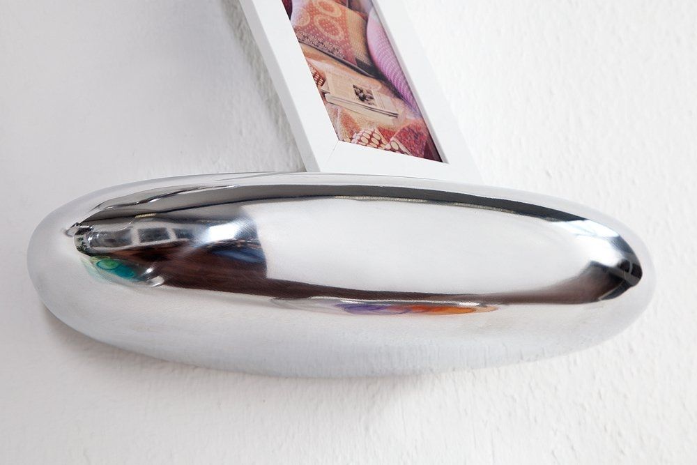 Etajera suspendata din Aluminiu Argintiu Tear L40xH20cm