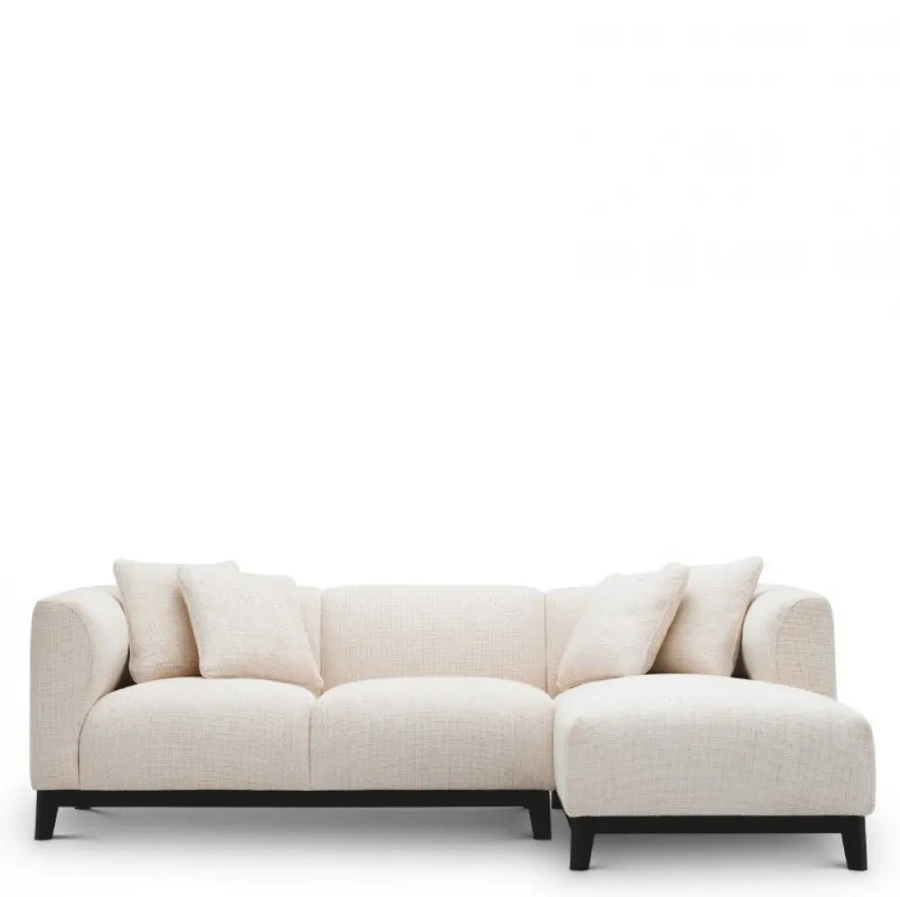 Coltar orientare dreapta tapitat cu Stofa Lyssa Alb L163xAxH72cm Corso Lounge right Eichholtz
