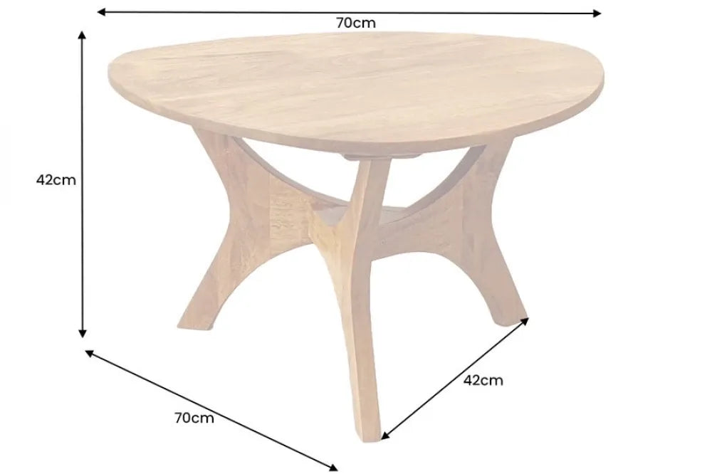 Masuta de cafea din Lemn de salcam Maro L70xH42cm Architecture