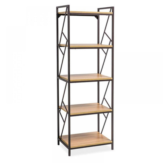 Raft din MDF si Metal Maro/Negru ROYAL L60xH180cm
