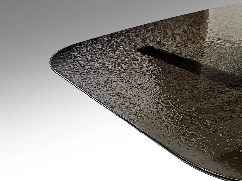 Masa din Metal Bronz si Sticla Gri L240xH76cm Genesis