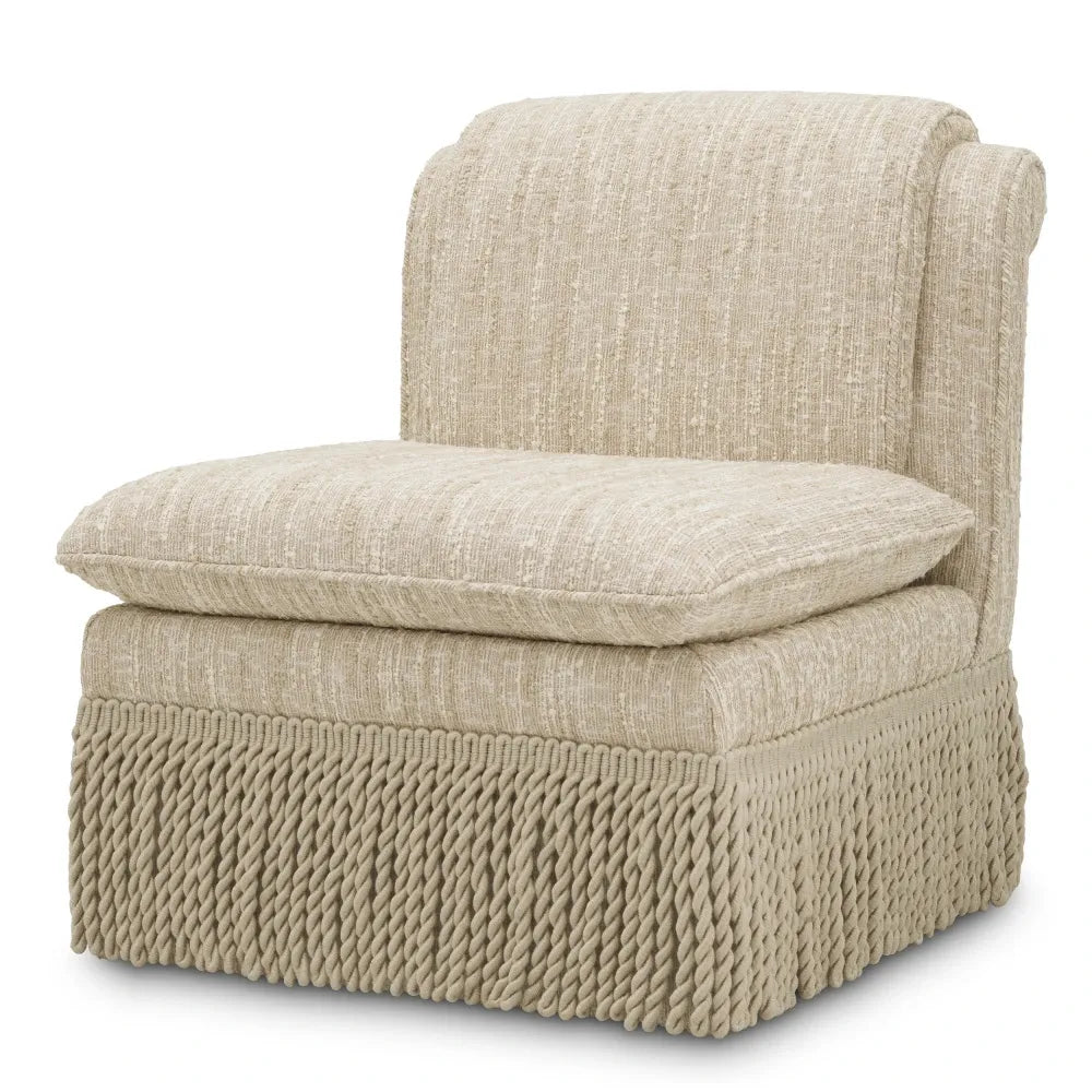 Fotoliu tapitat cu Stofa boucle Crem L62xA79xH74cm Fairburn Eichholtz