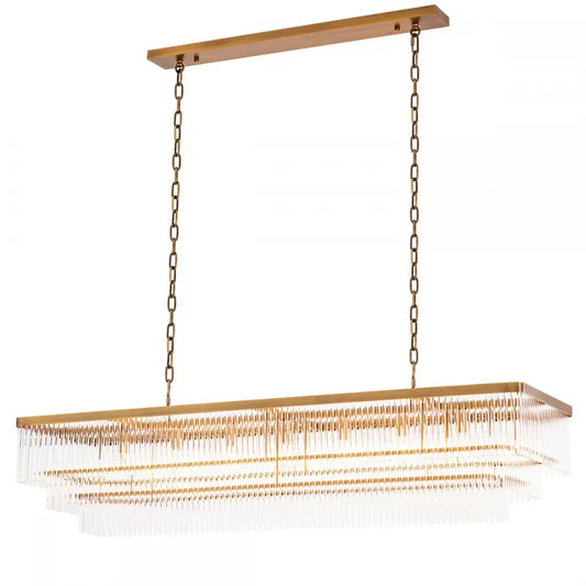 Candelabru din Metal Alama si Sticla Transparent H33xL140cm East rectangular Eichholtz