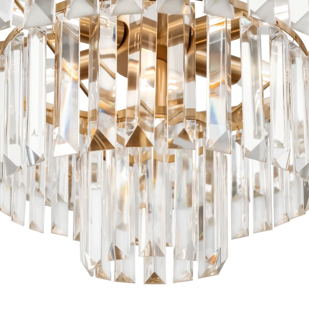 Lustra rotunda cu inaltime reglabila din Cristal Transparent cu 7 becuri D50xH115cm Revero