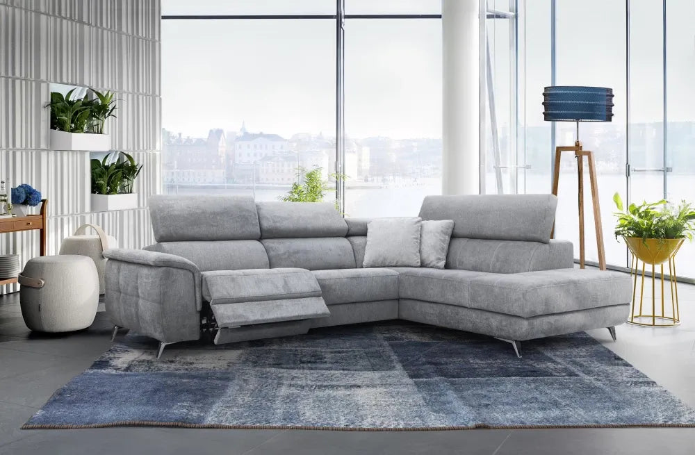 Coltar personalizabil cu recliner in forma de L 297cm Fabien