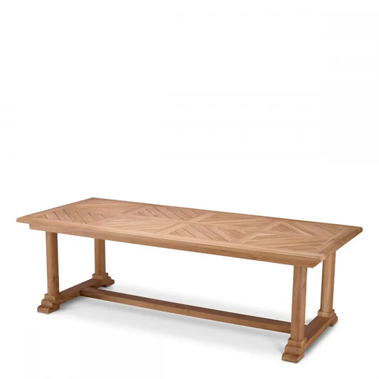 Masa de exterior din Lemn de tec Maro H75xL240cm Bell Rive Eichholtz