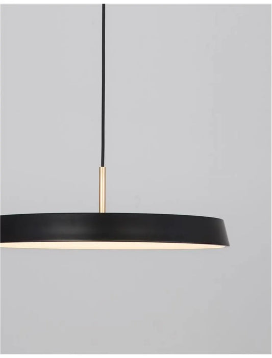 Pendul din Aluminiu Negru H120xL50cm IP20 35W 2662lm 3000k VETRO