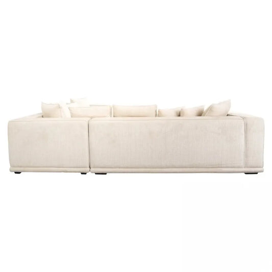 Coltar fix simetric tapitata cu Chenille Bej L308cm Lusso Richmond Interiors