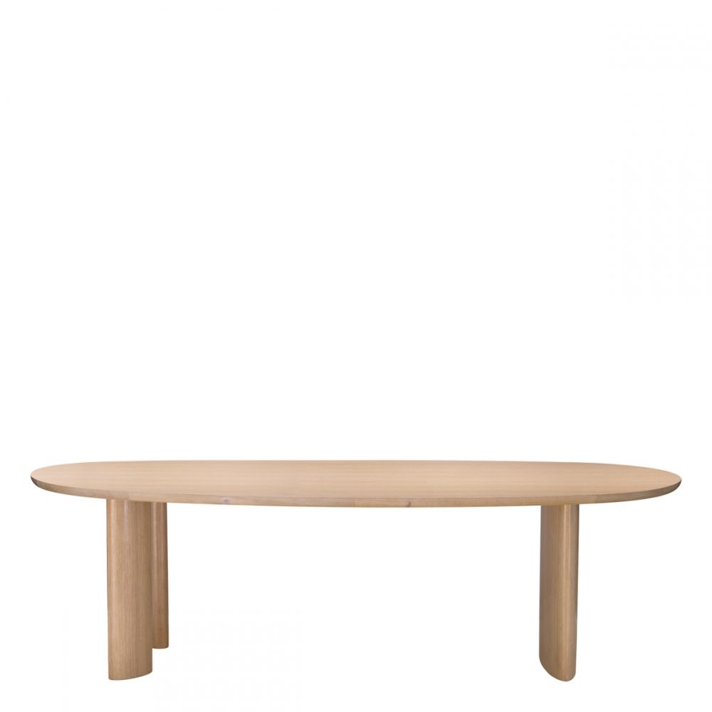 Masa Oval Lindner Eichholtz din Furnir de stejar Bej de 6-8 persoane L259.5xH77cm