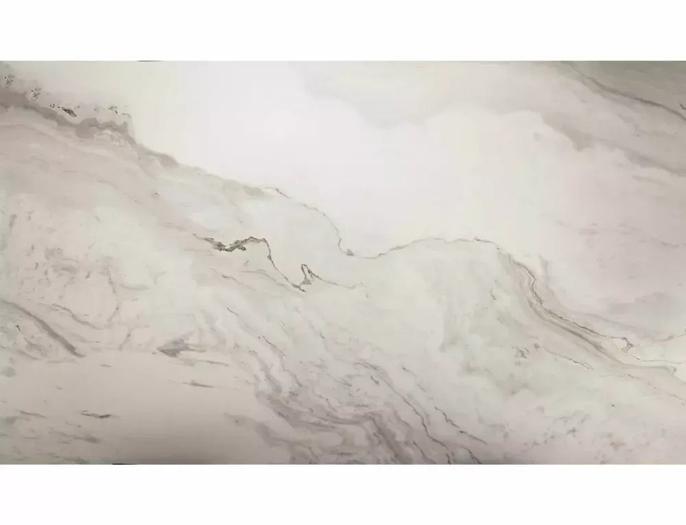 Masa Extensibila de 12 persoane din Sticla securizata+Ceramica Alb nature cloud si Metal Negru mat L160-240xH76cm Infinity