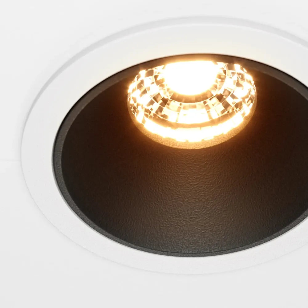 Spot incastrat din Aluminiu Alb/Negru H5.2xD6.5cm 10W 500lm 2700k Alfa LED