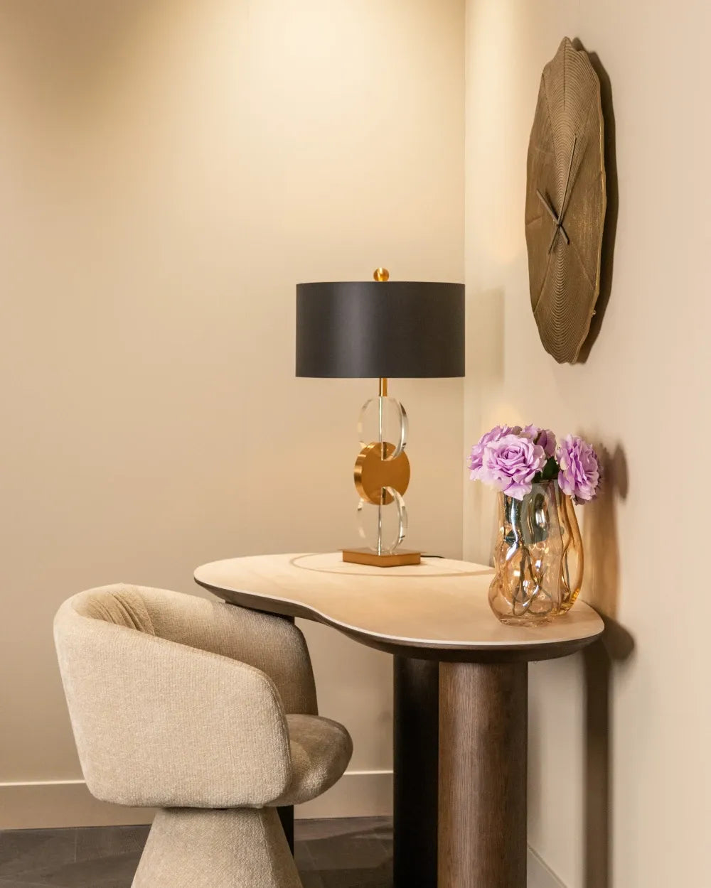 Birou din MDF Maro si Ceramica Bej L150xH76cm Ritz