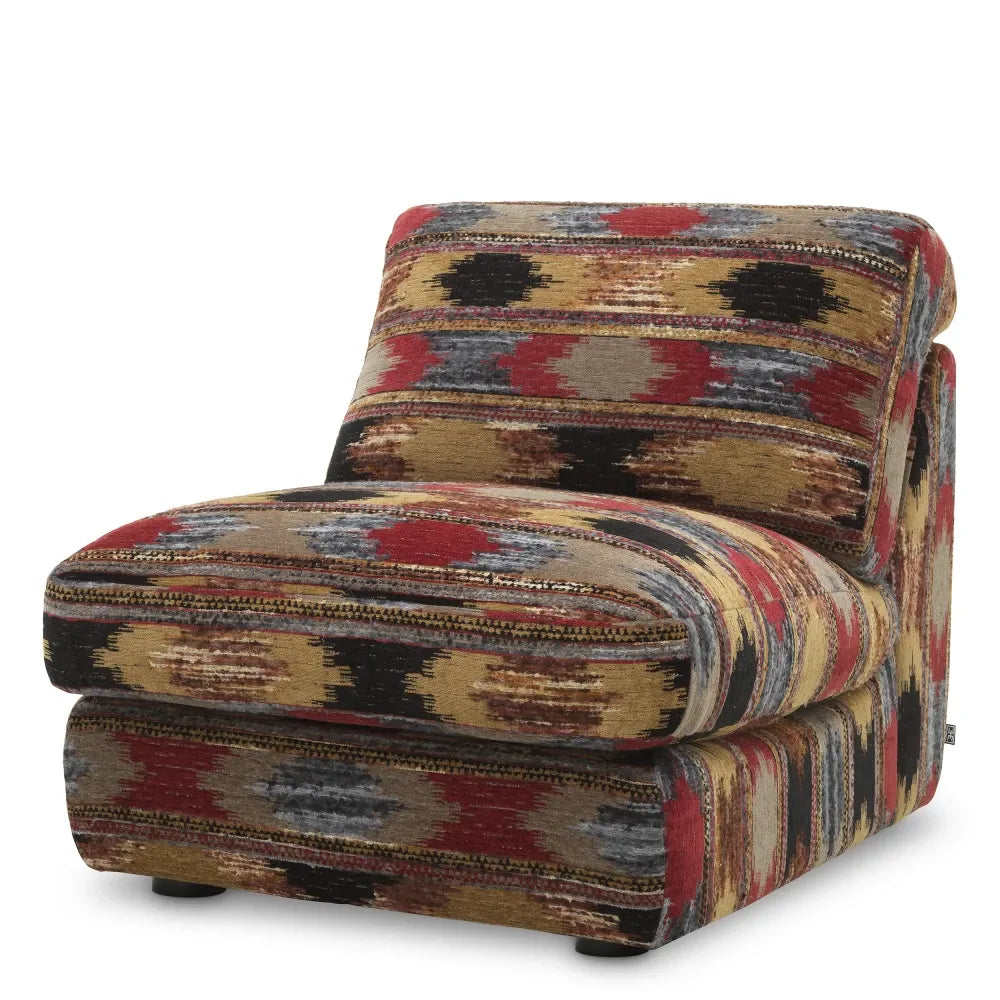 Fotoliu tapitat cu Stofa Multicolor L76xA100xH78cm Alden Eichholtz