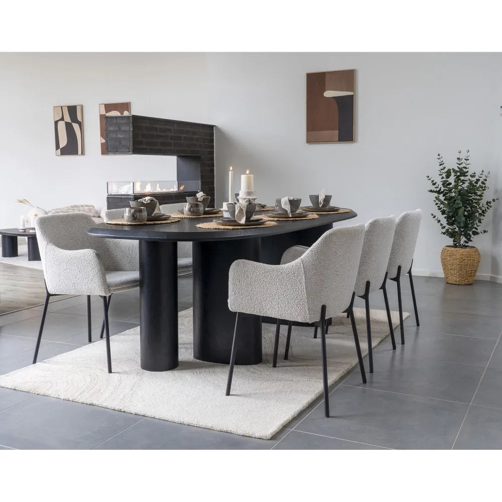 Set 4 Boluri din Ceramica Gri/Maro H9xD15cm Selma