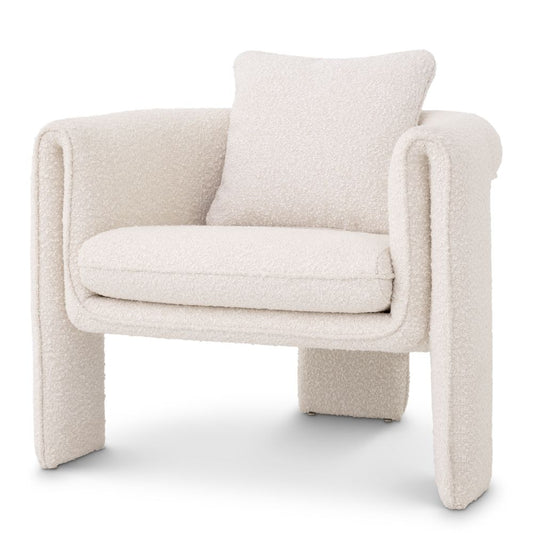Fotoliu Toto Eichholtz tapitat cu Stofa Boucle Crem H68xL85xA77cm