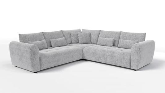 Coltar simetric tapitat cu Chenille Sajma 20 Gri deschis L306x306cm Trezzo