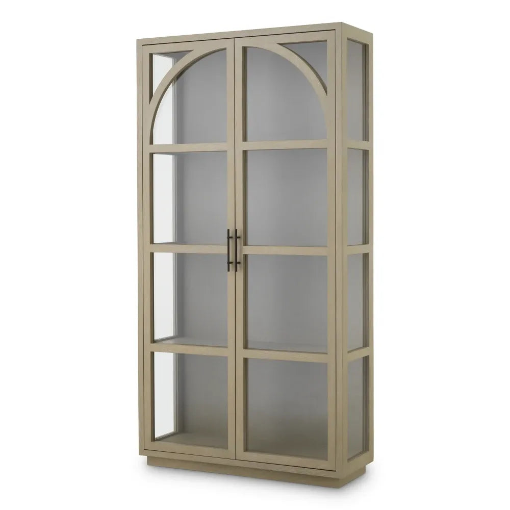 VItrina din MDF/Funir de stejar Maro deschis L118xH210cm San Bernardino Eichholtz