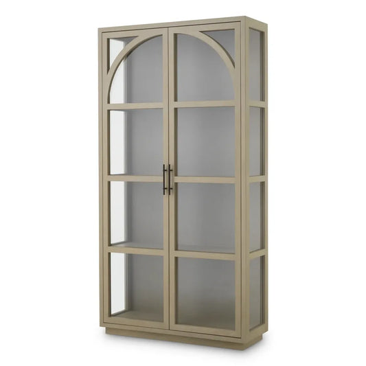 VItrina din MDF/Funir de stejar Maro deschis L118xH210cm San Bernardino Eichholtz