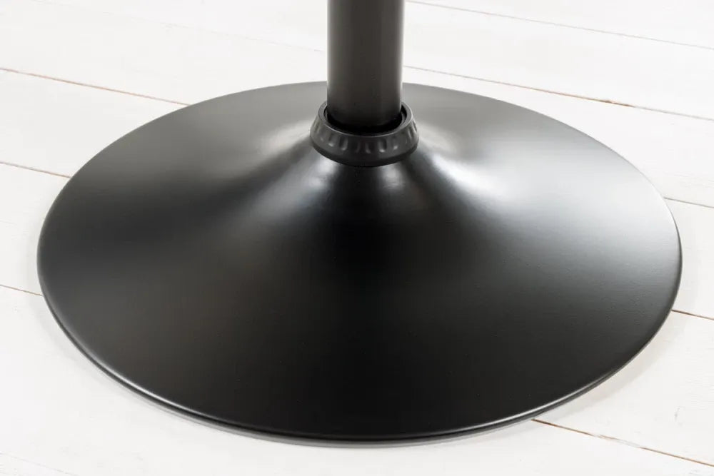 Set 2 scaune de bar din Metal Negru si Microfibra Maro H100-121xL45cm Comfort