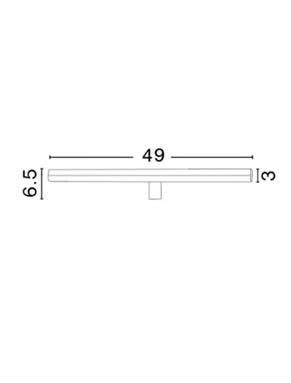 Aplica de perete structura din Aluminiu Argintiu si abajur din Acrilic Alb H6.5xL49cm IP44 12W 1174lm 3000k VANESE