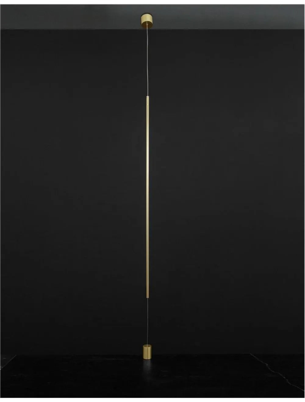 Pendul pana la podea din Aluminiu Auriu H300xL7cm IP20 20W 698lm 3000k ELETTRA