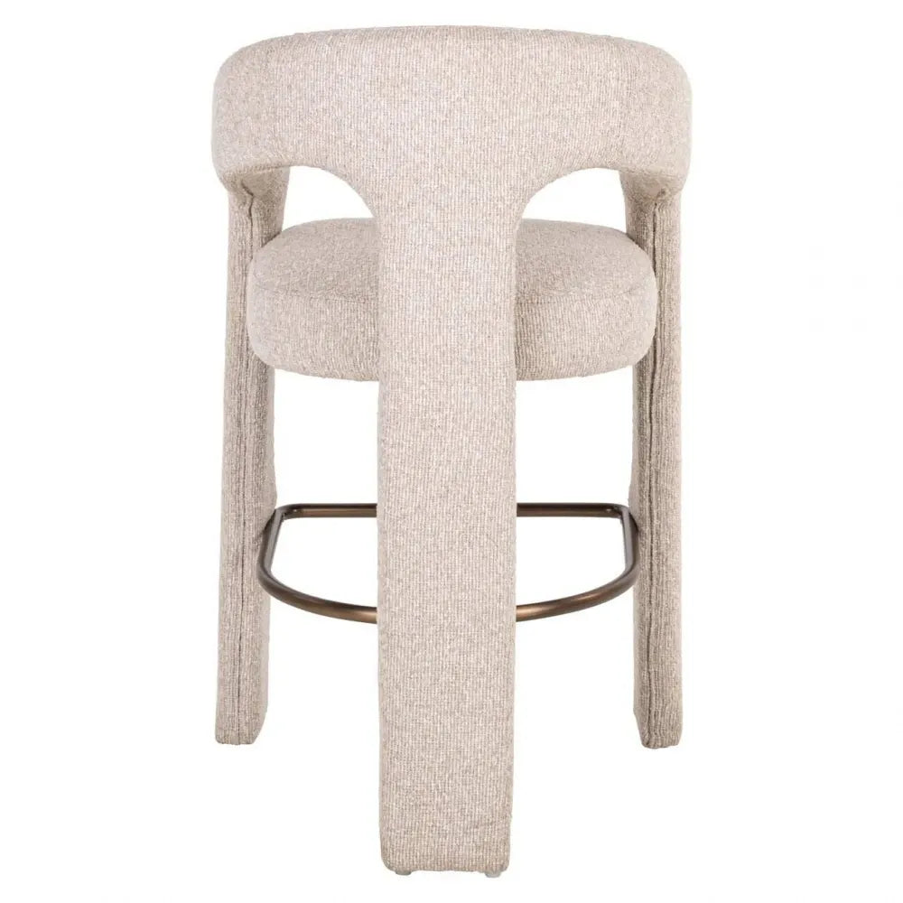 Scaun de insula tapitat cu Stofa Crem L56xH94cm Belle Richmond interiors