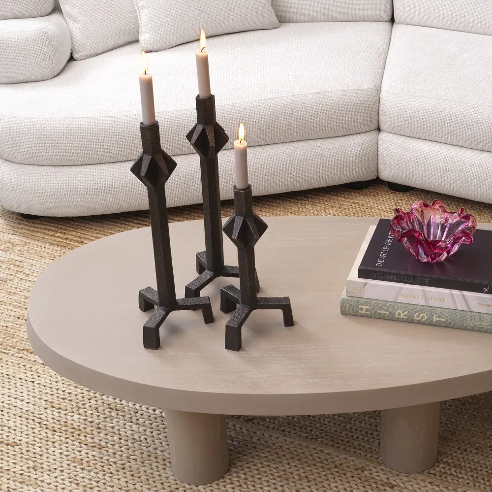 Suport lumanare din Metal Bronz L16.5xH50cm Conti L Eichholtz
