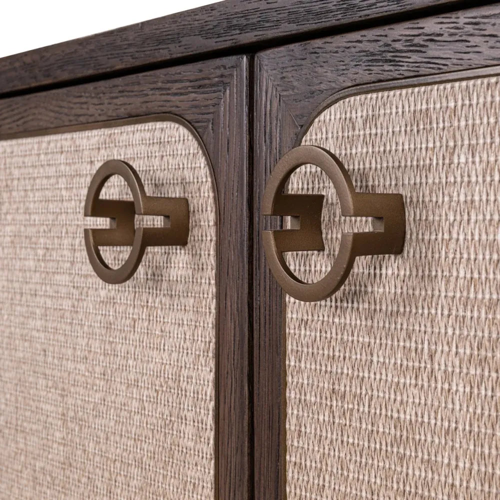 Comoda cu 2 usi din Lemn/In Auriu/Bej Maro/Bej L90xH86cm Willox Richmond interiors